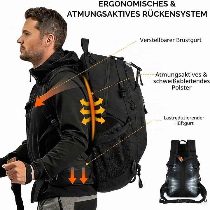 Amythe Schulrucksack Jungen Mädchen Gross Kapazität 33L, Wanderrucksack Leichter Teenager für ab 12