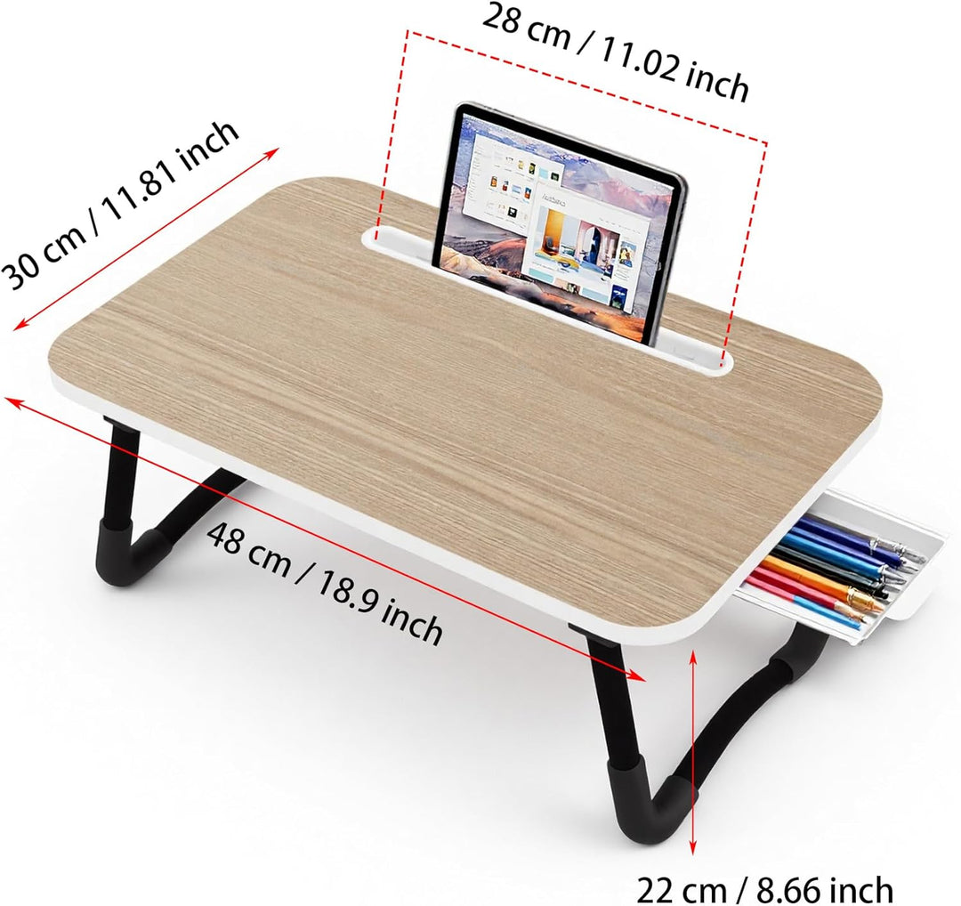 Laptop Bed Desk - Small Laptoptisch für Frühstück im Bett, Arbeitszimmer, Büroarbeit, Gaming, Schrei