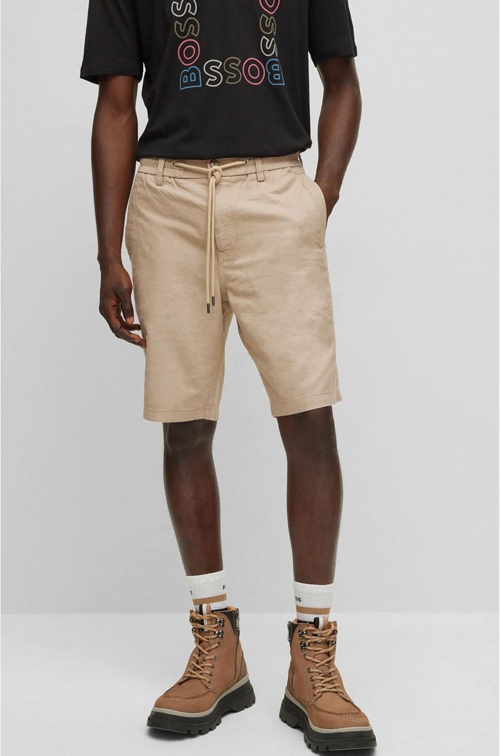 BOSS Herren Taber-Shorts-DS1 58 Hellbeige, 58 Hellbeige