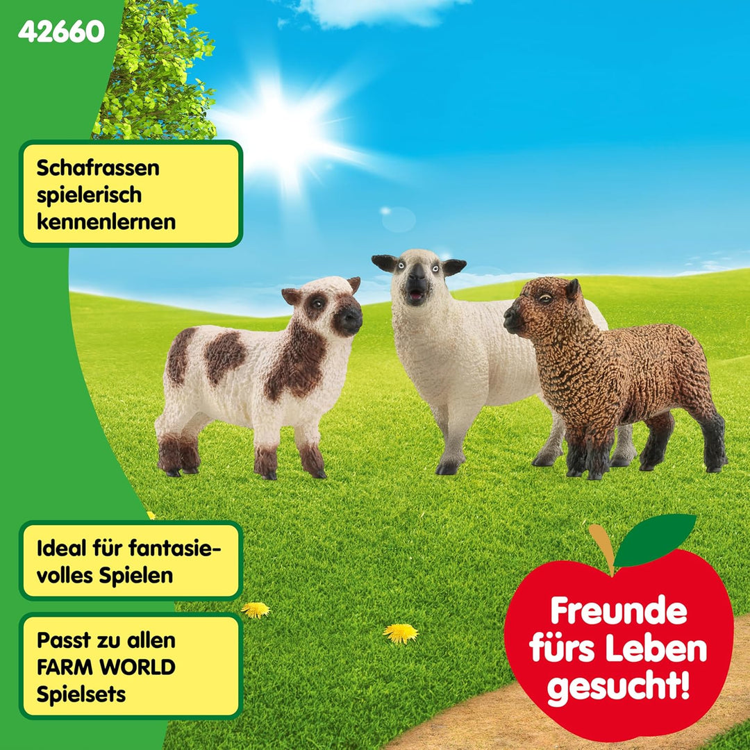 SCHLEICH Farm World | Schaffreunde 42660 Bauernhof Spielfigur | detailgetreue Tierfiguren | Geschenk