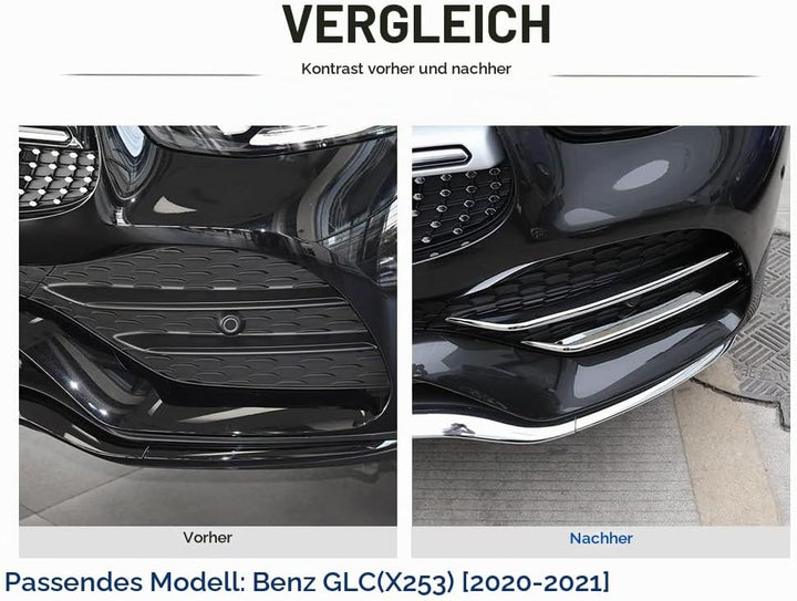 KUNGKIC ABS Chrom Auto Frontstossstange Kühlergrill Nebelscheinwerfer Abdeckung accessories Car Bump