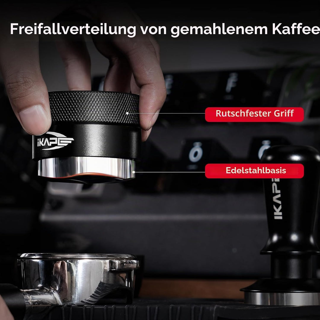 IKAPE Kaffee Produkte, 58MM Kaffee Verteiler, Schwerkraft Adaptive Espresso Verteiler Passt alle übe