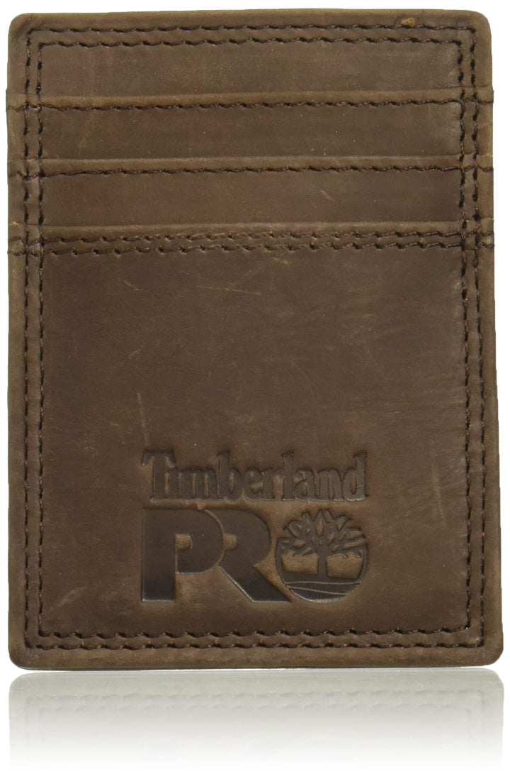 Timberland PRO Herren Leder-Fronttasche mit Geldklammer Zubehör Einheitsgrösse Dunkelbraun, Einheits