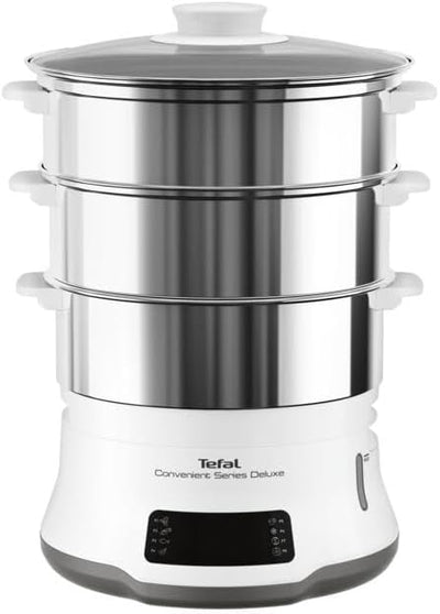 Tefal VC502D Convenient Series Deluxe Dampfgarer | einfacher Touchscreen | 8 Programme | Garen auf 3