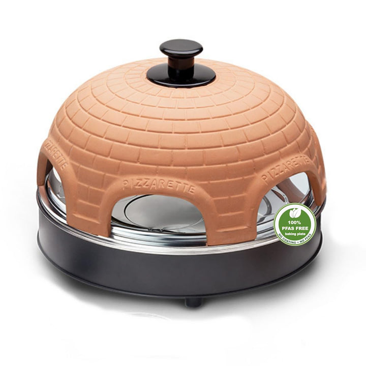 Emerio Pizzaofen, PIZZARETTE das Original, 1 handgemachte Terracotta Tonhaube, patentiertes Design,