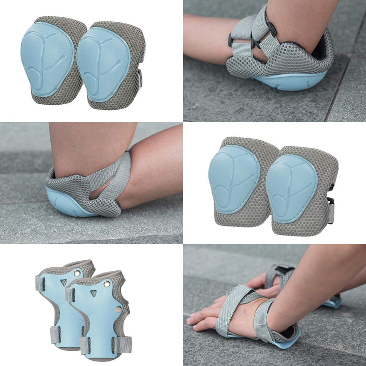 LANOVAGEAR Schonerset Kinder Schützer inliner Protektoren Kinder Knieschoner Set (2-8Jahre) mit Kind
