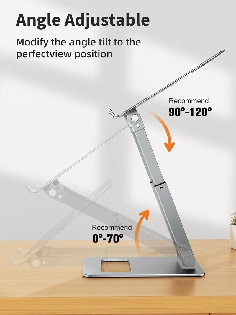 tounee Laptop Ständer Höhenverstellbar, Ergonomischer Computer Ständer, Adjustable Laptop Stand, Not