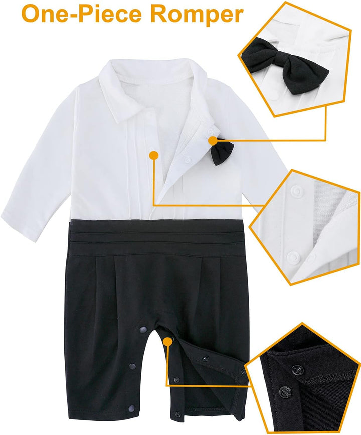 mintgreen Baby Junge Gentleman Strampler, 2pcs Anzug Set Hochzeit Outfit mit Mantel, 6-24 Monate 9-1