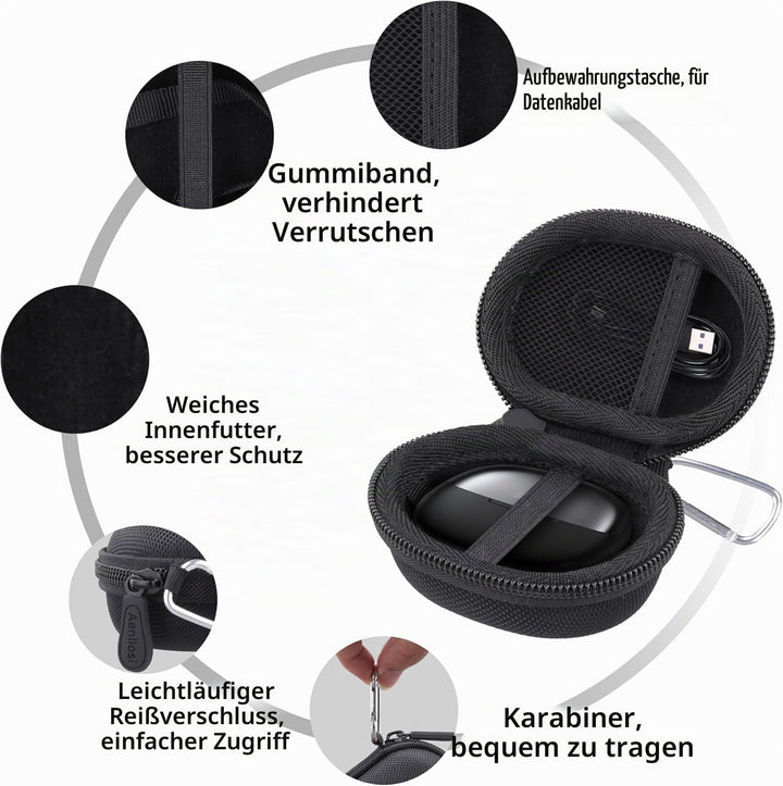Aenllosi für SHOKZ OpenDots ONE Open-Ear-Kopfhörer, Hartschalen-Reiseetui zum Schutz, Clip-On-Ohrhör
