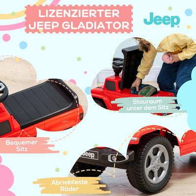 AIYAPLAY Rutschauto, Rutscherfahrzeug mit Hupe und Stauraum, Kinderfahrzeug, Kinderauto mit Kippschu