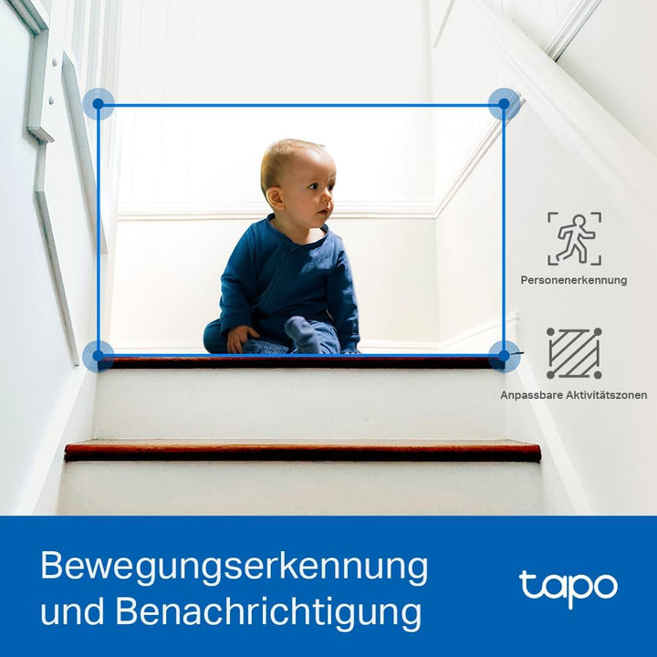 TP-Link Tapo C110 WLAN IP Kamera Überwachungskamera (3MP-Auflösung, 2-Wege-Audio, Bewegungserkennung