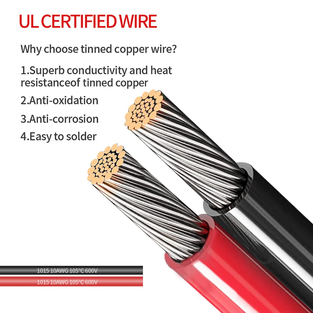 Sae Anschluss Kabel,10AWG SAE auf Ringkabelschuh SAE Batterie Verlängerungskabel mit 10A 15A 20A 25A