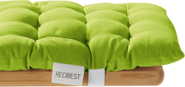 REDBEST Bierbank-Auflage, Sitzauflage Bierzeltgarnitur gepolstert 2er-Pack apfelgrün Grösse 25x220 c