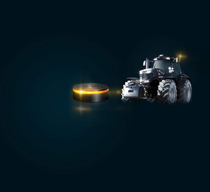 HELLA - LED-Blitz-Kennleuchte - K-LED Rebelution - 24/12V - gelb - Anbau/Magnetbefestigung - Kabel: