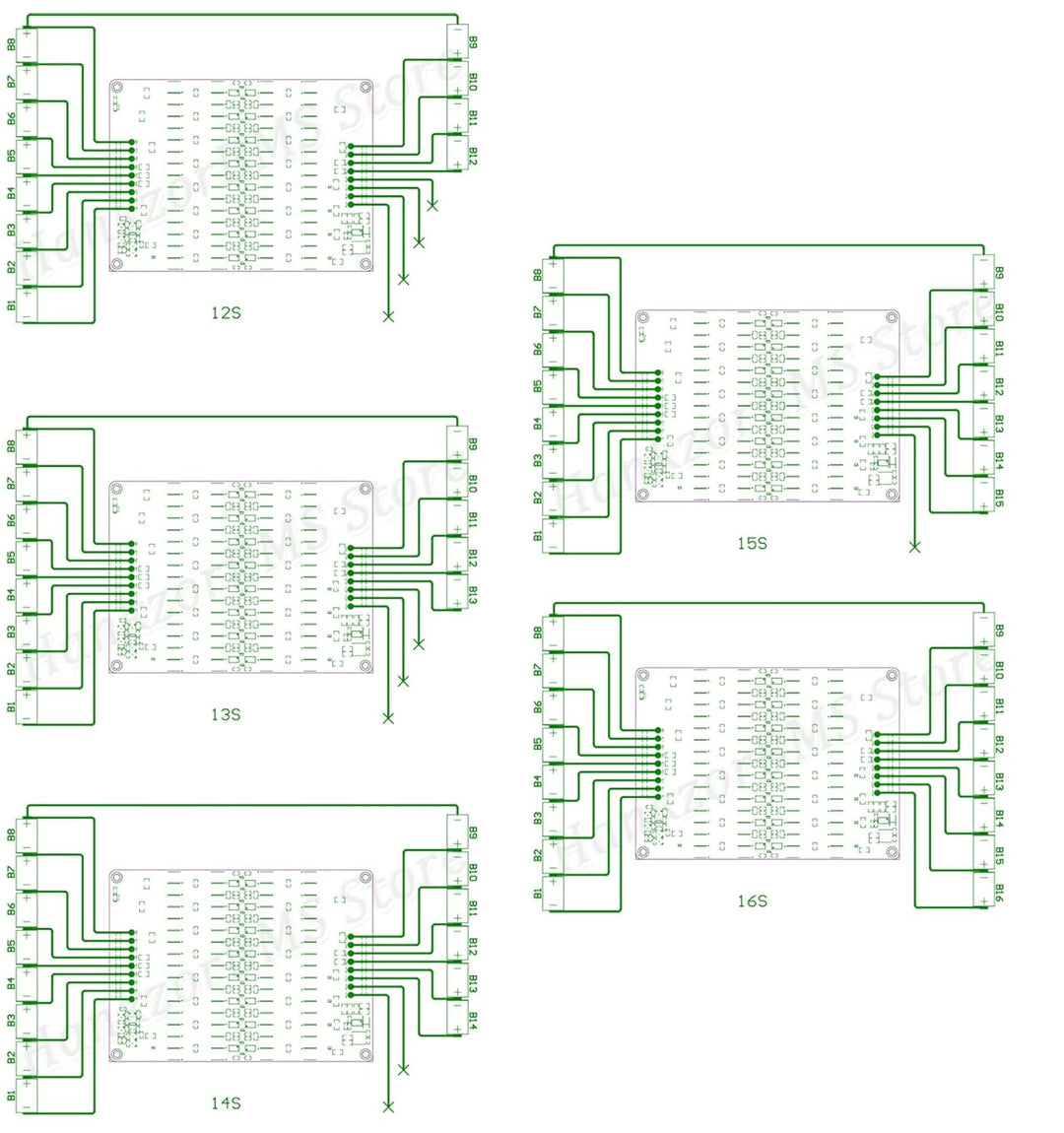 TECNOIOT 1 STÜCKE 16S 5A Li-Ion Lifepo4 LTO Lithium Active Equalizer Balancer Kondensator 12S-16S, 1