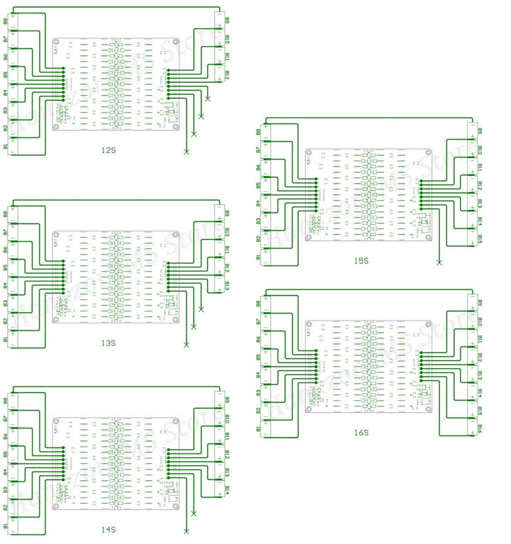TECNOIOT 1 STÜCKE 16S 5A Li-Ion Lifepo4 LTO Lithium Active Equalizer Balancer Kondensator 12S-16S, 1