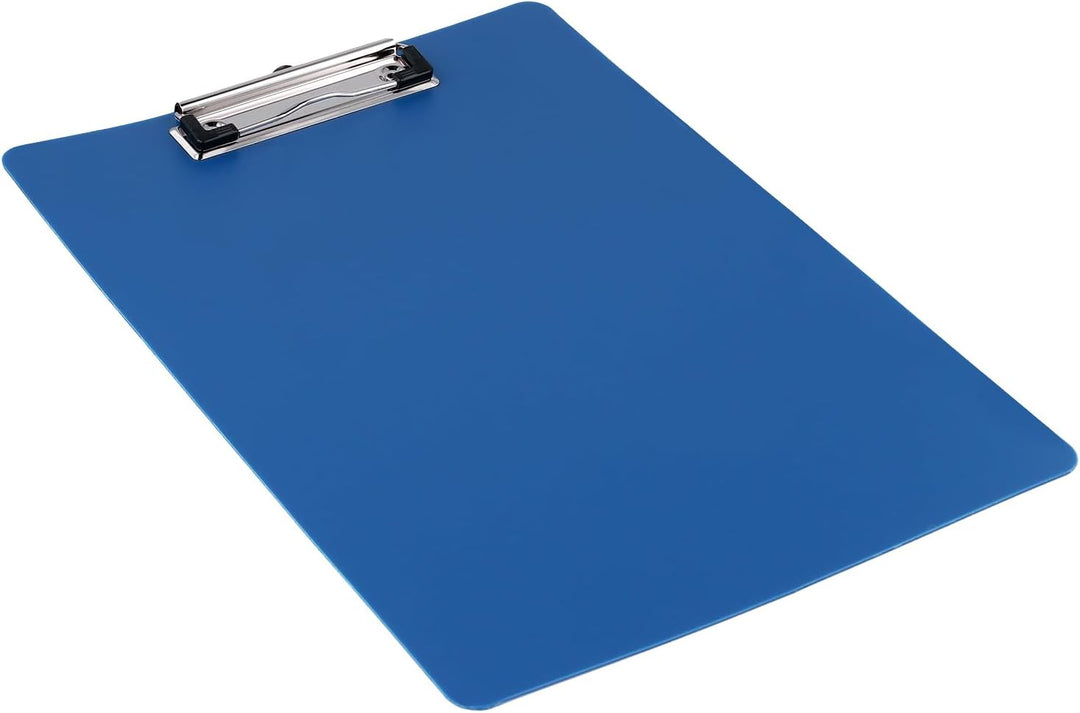 12 Stück Klemmbrett A4, 31,5 x 22,5cm Blau Schreibplatte aus Kunststoff, Klemmbretter A4 für Büro un