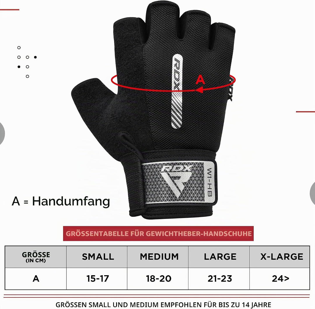 RDX Fitness Handschuhe Damen Herren, Anti-Rutsch Gewichtheben Workout Gym Gloves Krafttraining Train