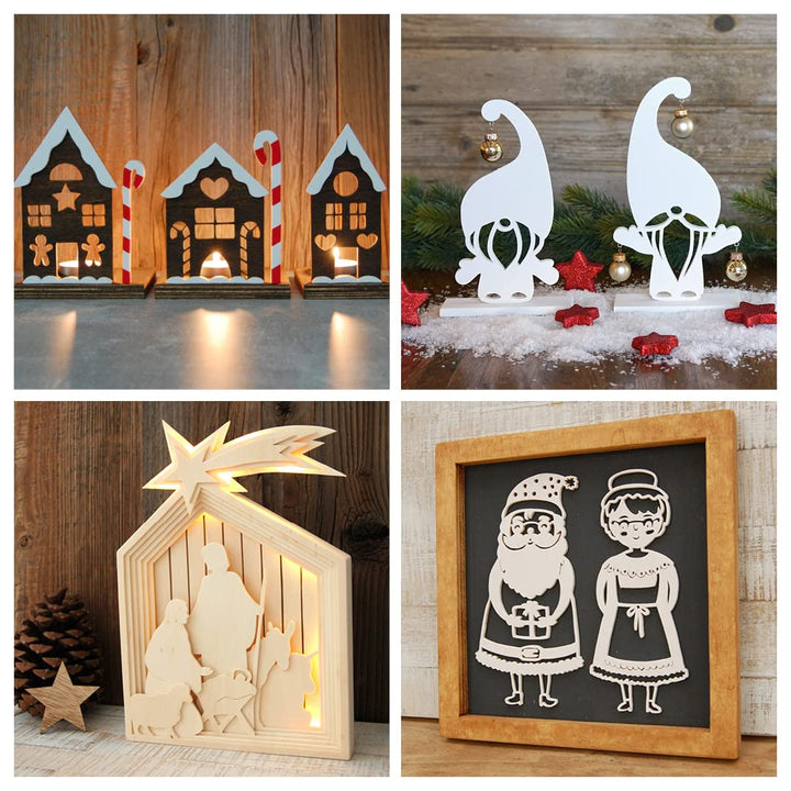 FEINSCHNITTkreativ Best-of-Weihnachten – 24 festliche Ideen zum Sägen | Moderne Laubsägevorlagen für