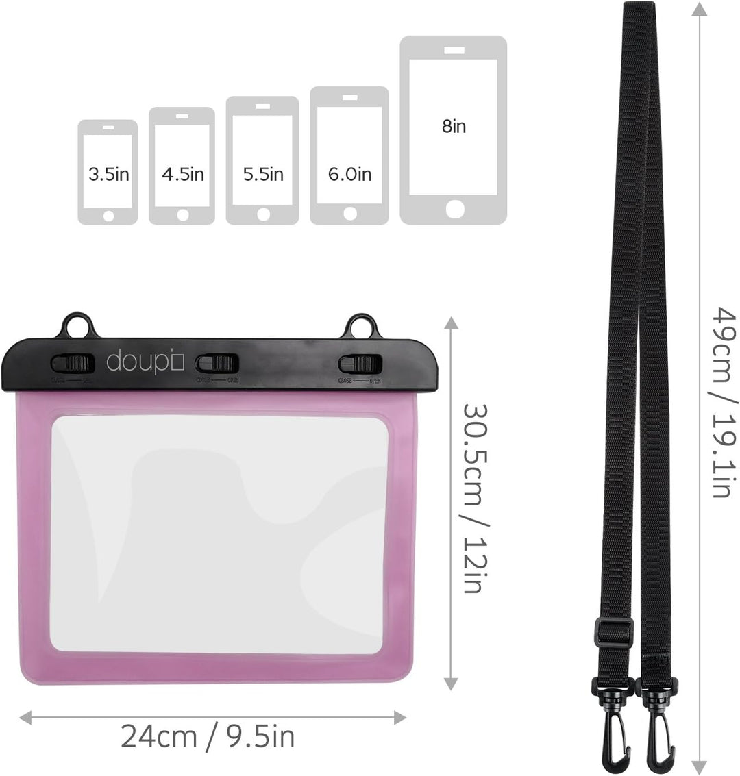 doupi wasserdichte Schutztasche 220x160mm für 7/8 Zoll Tablet Touchscreen Funktion Wasserfest Schutz