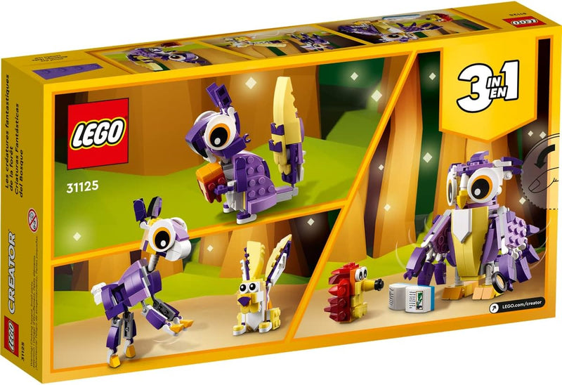 Lego Creator 3-in-1 Set: Wald-Fabelwesen 31125 + Tropischer Papagei 30581 (Polybag), ab 7 Jahren