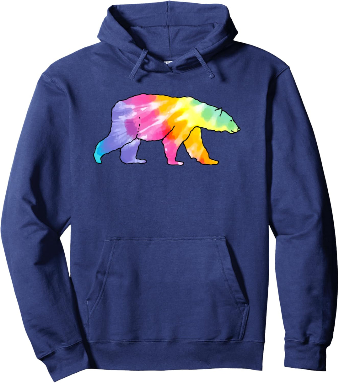 Eisbär Antarktis Tier Krawatte Färben Kunst Design Pullover Hoodie