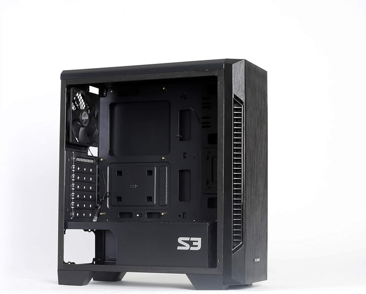Zalman S3 PC Midi Tower ATX Gehäuse mit Lüfter, Gaming Gehäuse ATX Tower, PC Gehäuse Durchsichtig mi