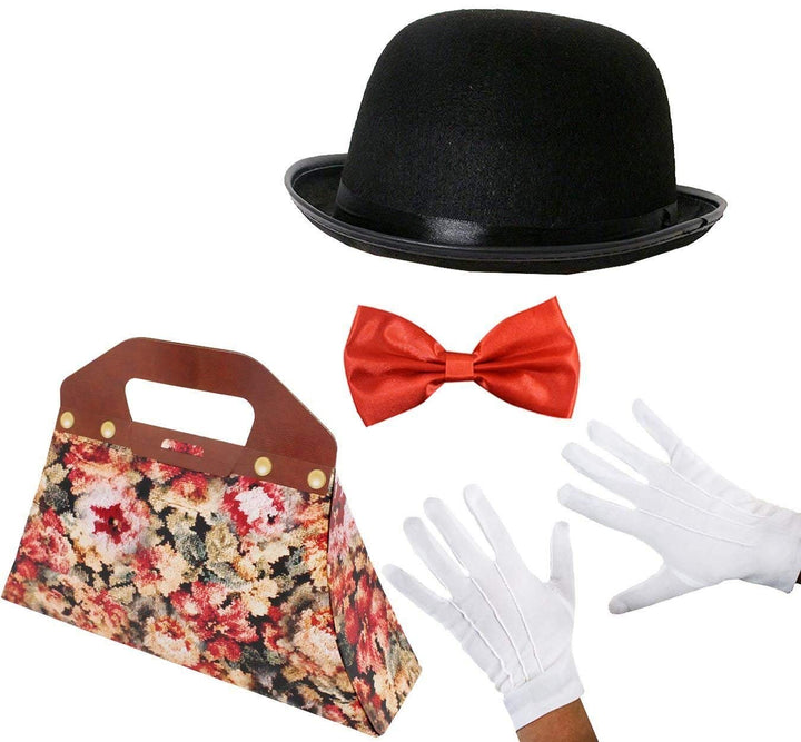 I LOVE FANCY DRESS MAGISCHE EDWARDIANISCHE KINDERMÄDCHEN KOSTÜM SET - BOWLER HUT KOSTÜM BUCH WOCHE C