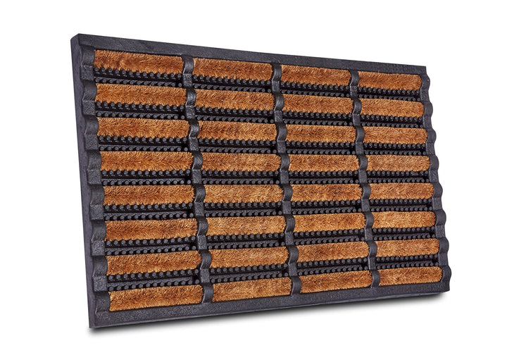 Hanse Home Brushes Fussmatte Kokos und Gummi 45x75cm – rutschfeste Schmutzfangmatte für Innen und Au