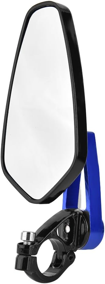 Motorrad Rückspiegel, Universal Motorrad Aluminiumlegierung 7/in 22mm Lenkerendseite Rückspiegel(Bla