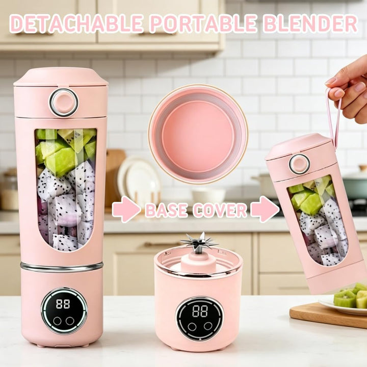 Tragbarer Mixer 700ml, Wiederaufladbar Mini Mixers with Digital Display, Mixer to Go for Milkshakes,