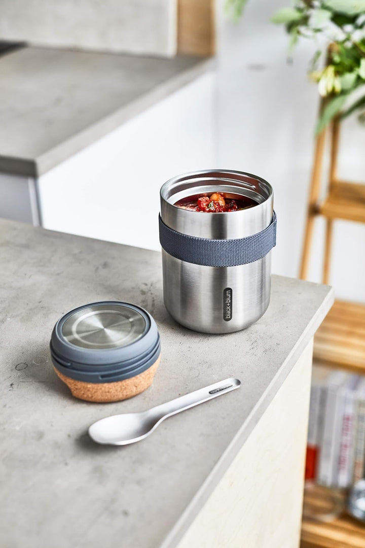 BLACK + BLUM Edelstahl Thermo Topf 550ml | Thermobehälter für Essen | 6h warm & 8h kalt | Auslaufsic