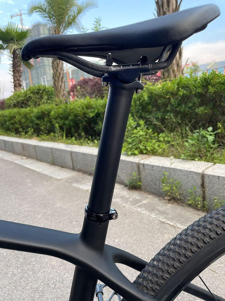 QIKU Ultraleichte Vollcarbon Sattelstütze Rennrad Mountainbike Sattelstütze 27.2/31.6 * 350 / 400mm