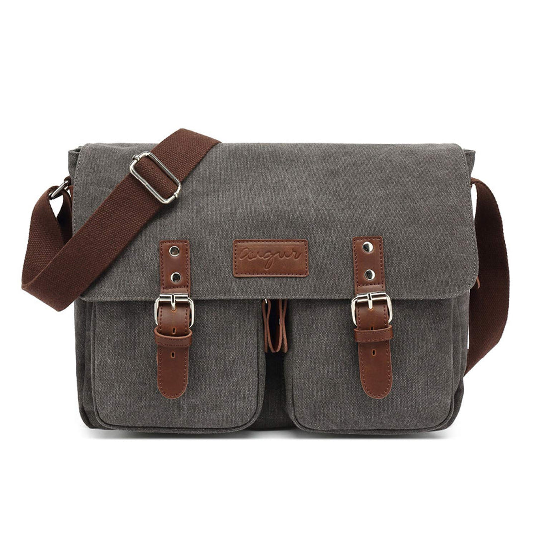 FANDARE Vintage Umhängetasche Segeltuch Schultertasche Erweiterbar Crossbody Bag Herren Damen Reise