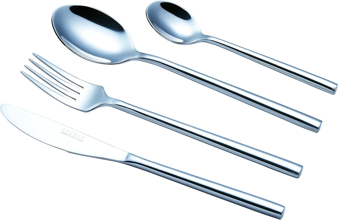 EXZACT 16 tlg geschmiedet Besteckset Edelstahl Besteck Essen für 4 Personen | spülmaschinengeeignet
