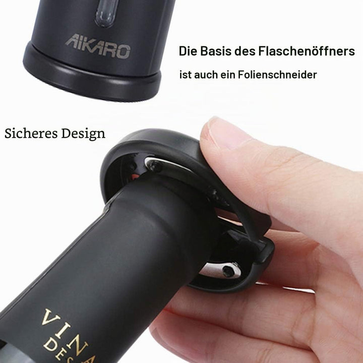 AIKARO - Elektrischer Weinflaschenöffner Automatischer Elektrokorkenzieher, Wiederaufladbar Recharge