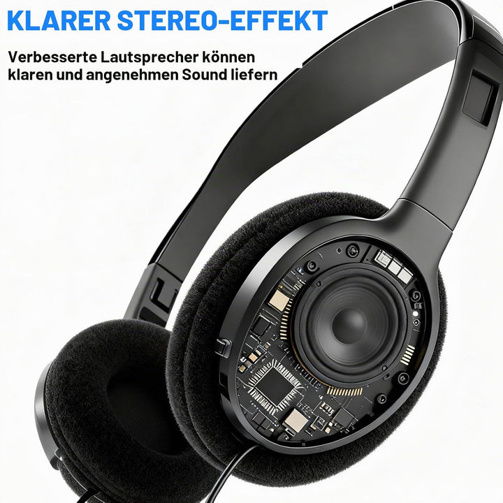Kopfhörer mit 3.5 mm Klinkenanschluss, 10 Pack kopfhörer schule, Lautstärke Verstellbar On-Ear Heads