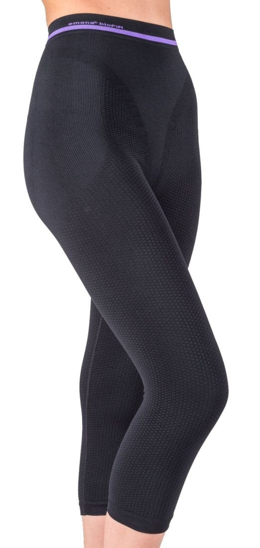 CzSalus Figurformende Anti-Cellulite Shorts Capri mit Emana® Bio-Fir XS Schwarz, XS Schwarz