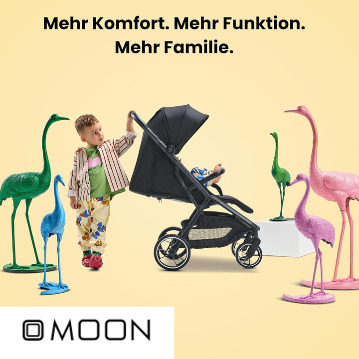 Moon Wickelrucksack & Tuch Blaubaer | Grosser Baby Windelrucksack + Wickelunterlage | Wickeltasche v