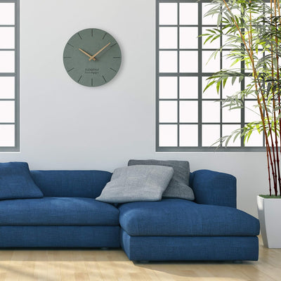 FLEXISTYLE Wanduhr ohne tickgeräusche ECO 30cm, Wohnzimmer, Schlafzimmer, in Europa hergestellt (Gra