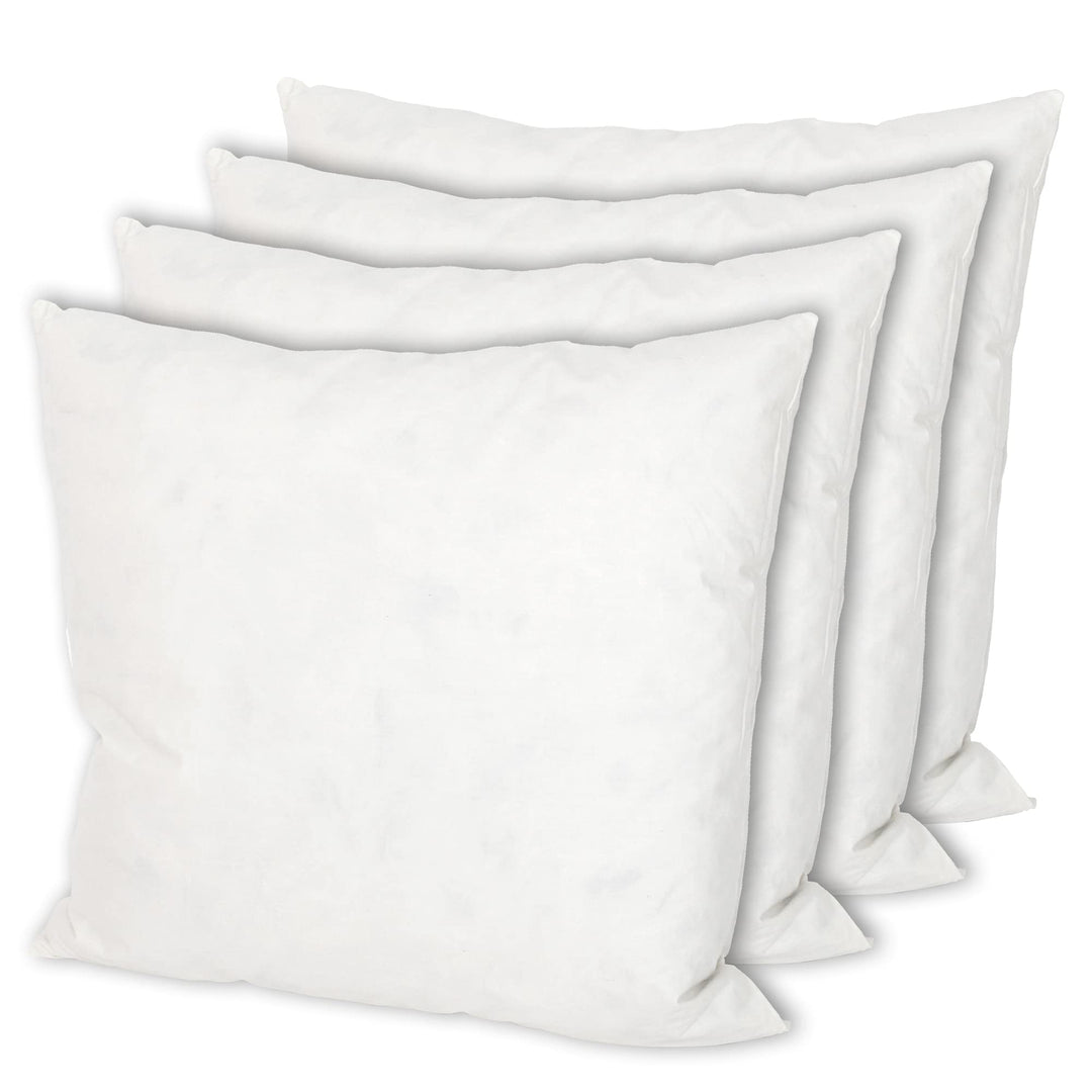 MSS e.K. 4er Set Federkissen | Grösse: 20 cm x 20 cm | Füllgewicht: je 70 Gramm | 100% Baumwolle | k