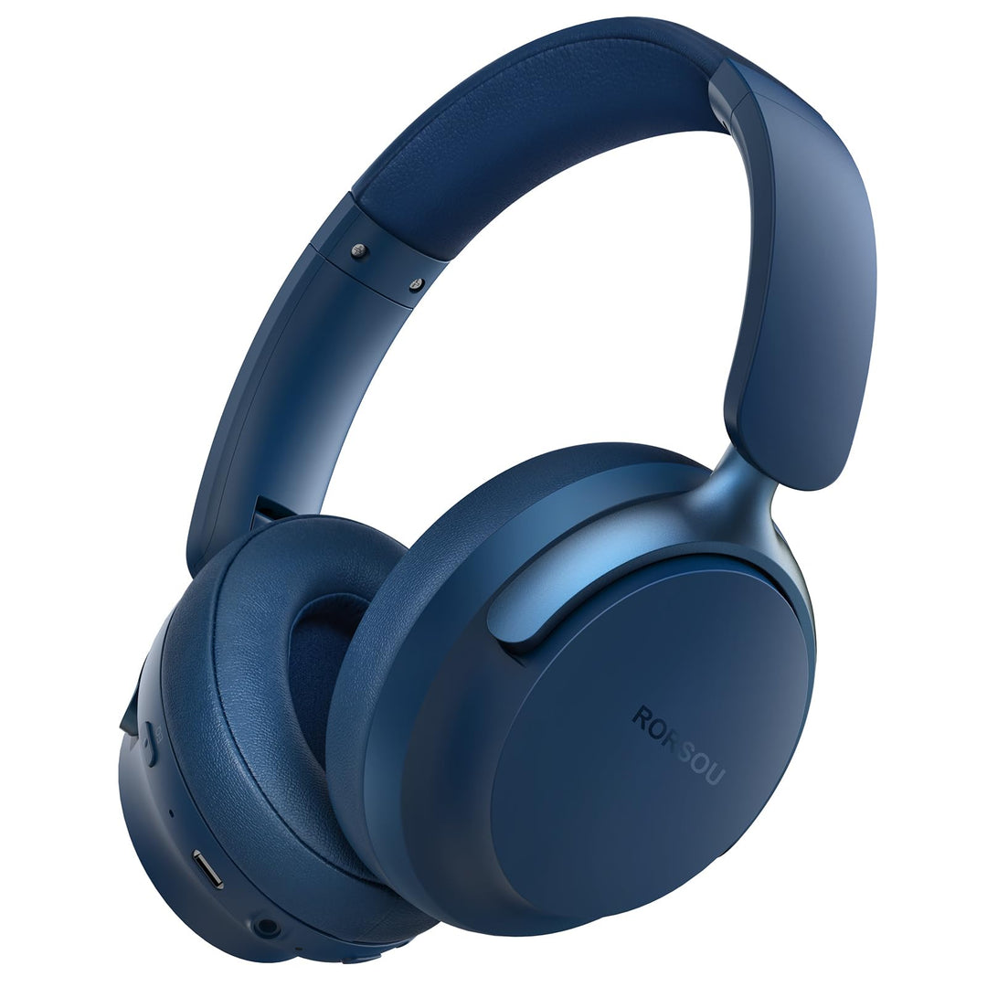 RORSOU B8 Over-Ear Bluetooth Kopfhörer, 6 EQ Musik Modi, 50 stündige Laufzeit, Deep Bass Wireless Ko