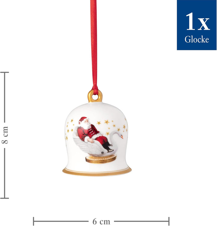 Villeroy & Boch – Annual Christmas Edition Jahres-Glocke 2024 Bunt, Glocke Weihnachten, Baumschmuck,