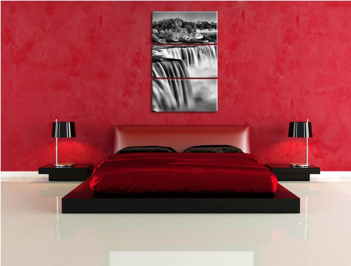 Pixxprint Beeindruckende Niagara Fälle als Leinwandbild | Grösse: 3 Teilig (120x80) | Wandbild| Kuns