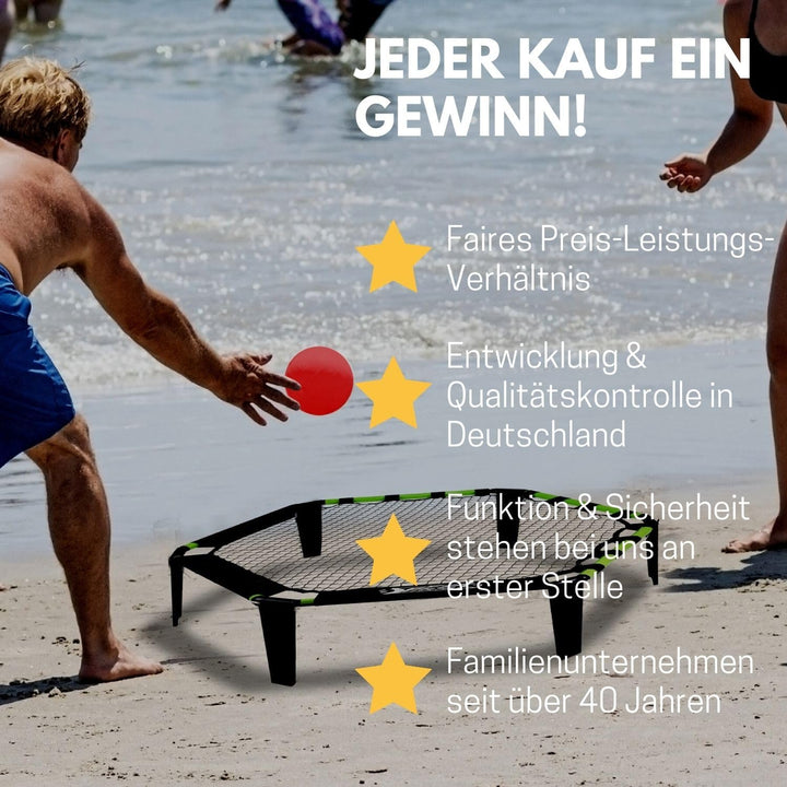 BEST SPORTING Schmetterball Set Outdoor I Roundnet Set mit 3 Bällen, Tasche, Ball-Pumpe & Anleitung