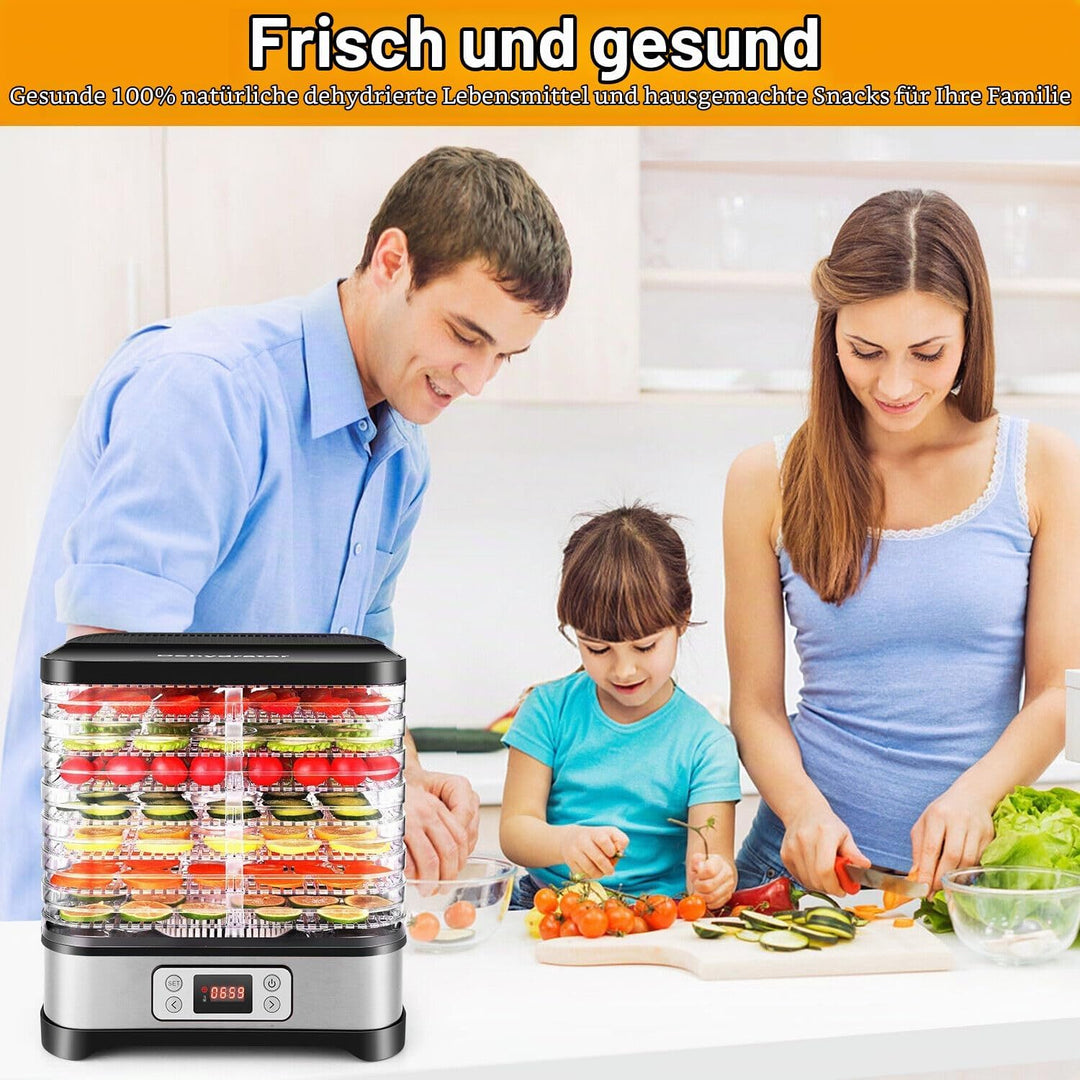 Nictemaw 400W Dörrautomat, Dörrgerät für Lebensmittel mit 8 Dörrebenen,Trockner für Fleisch, Obst&amp; G