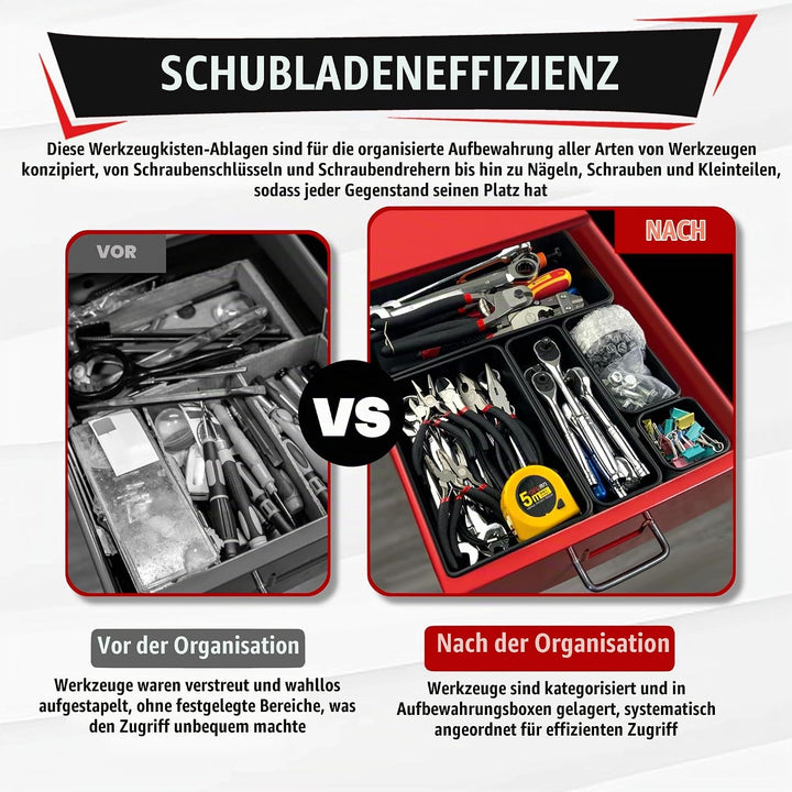 C&amp;T 46 Stück Werkzeugkoffer Organizer,Werkzeugaufbewahrung Schubladen Ordnungssystem Werkzeugkasten