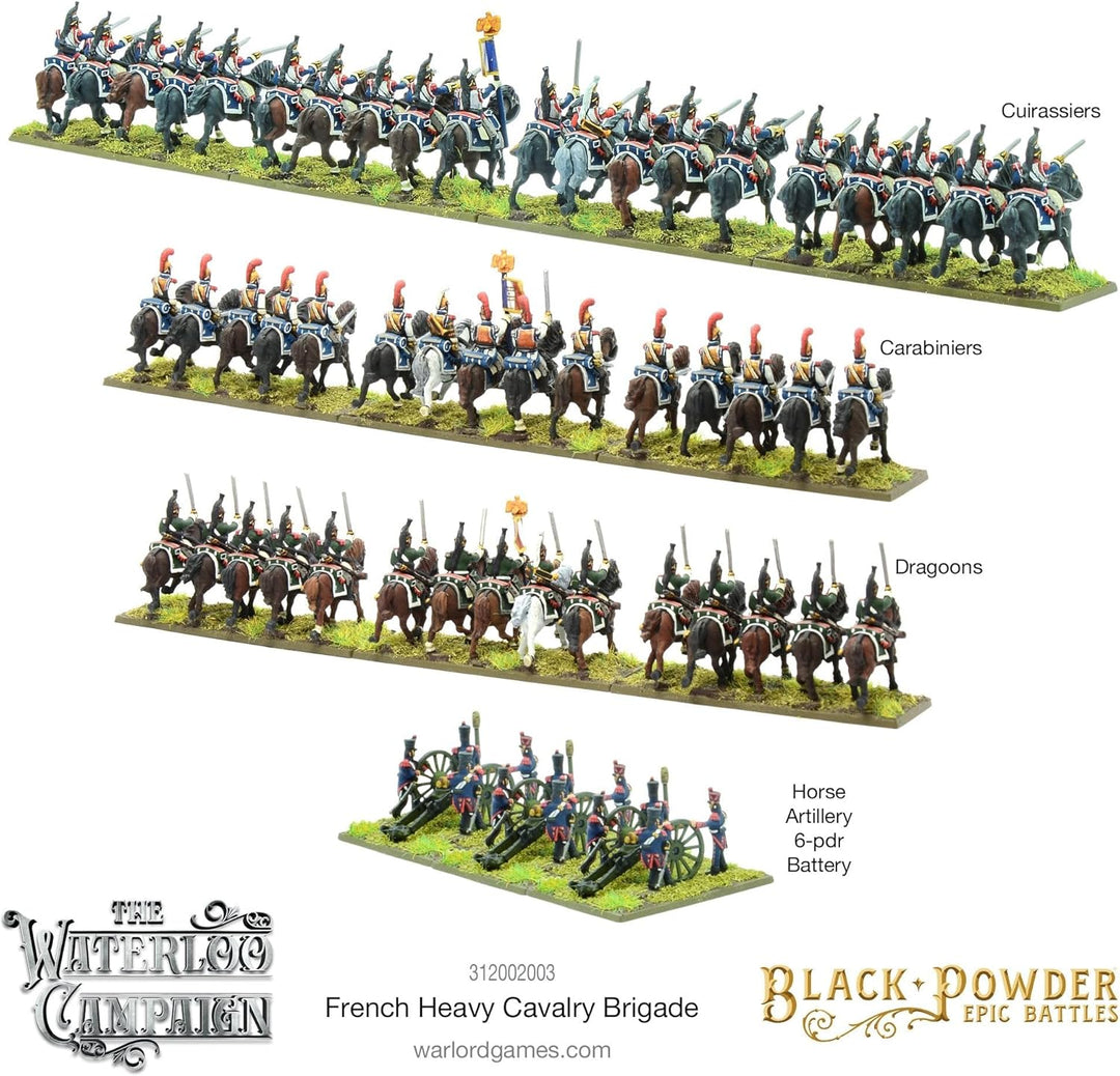 Warlord Black Powder Epische Schlachten Waterloo: Französische schwere Kavallerie Brigade Militärtis