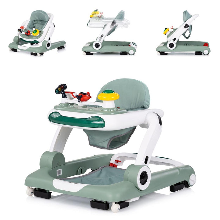 Chipolino Lauflernhilfe little Explorer 4 in 1 Laulernwagen Musik Stopper Räder grün, grün