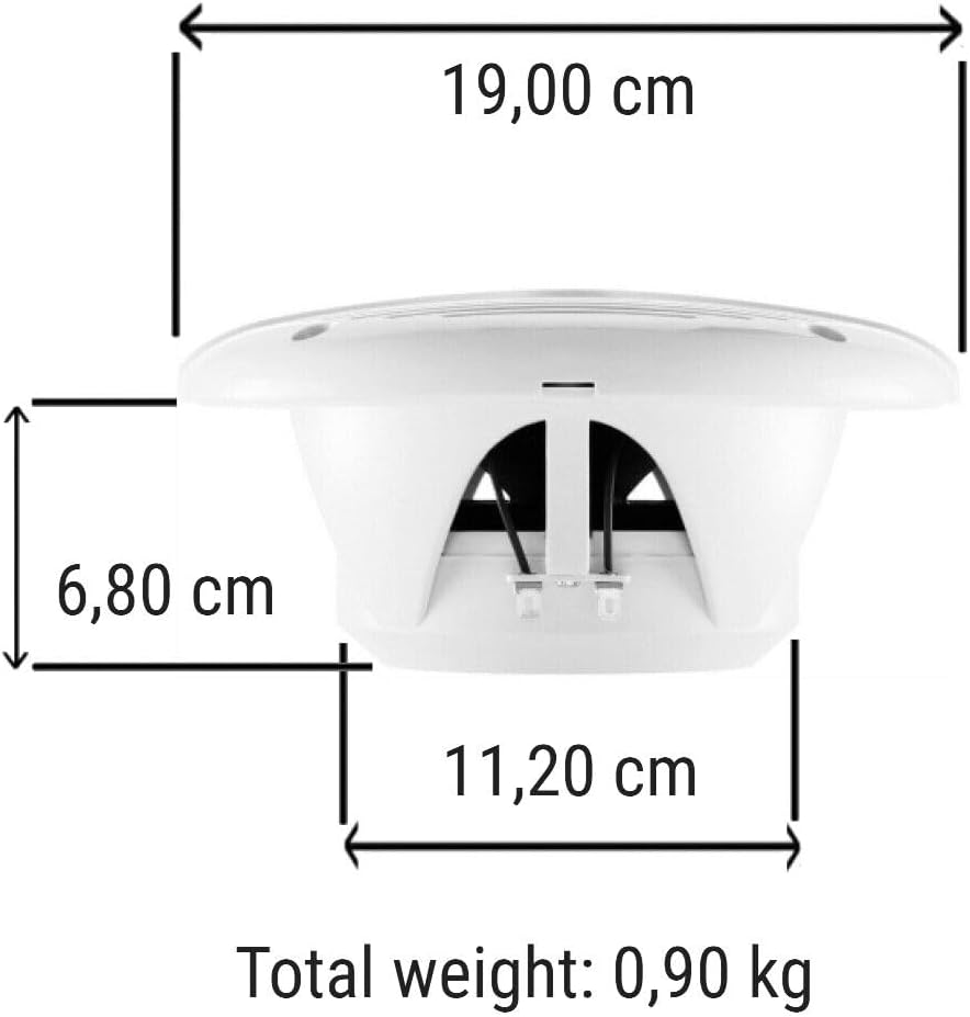 KIT SET FÜR BOSS AUDIO SYSTEMS MR60W 2 2-Wege-Marinelautsprecher 6,5 Zoll, 16,5 cm, 165 mm, 100 Watt